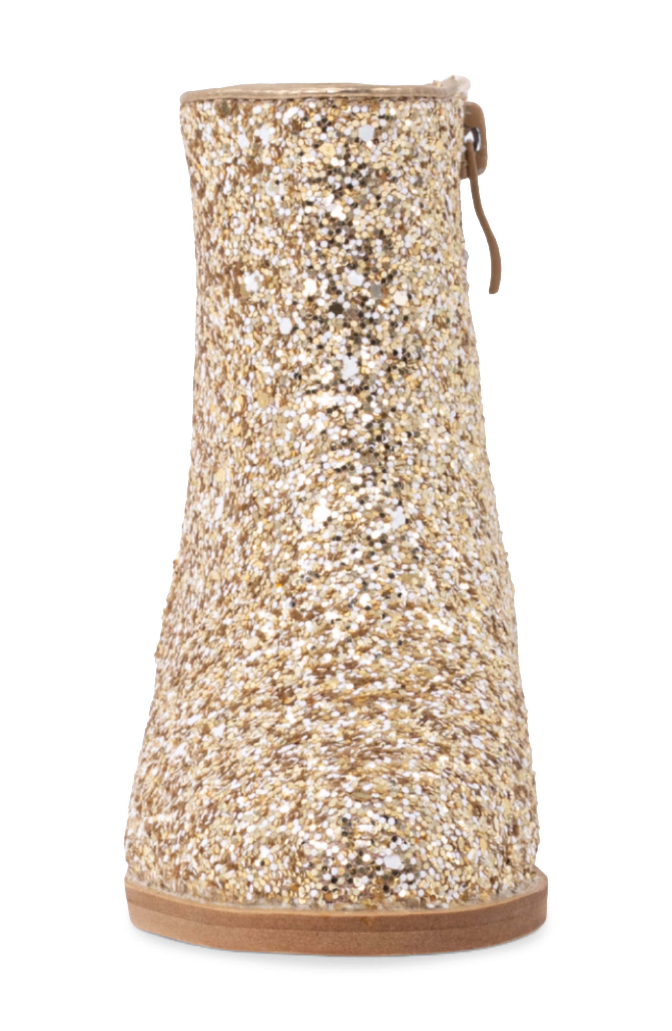 Kids' Glitter Bootie, Alternate, color, GOLD SPARKLE