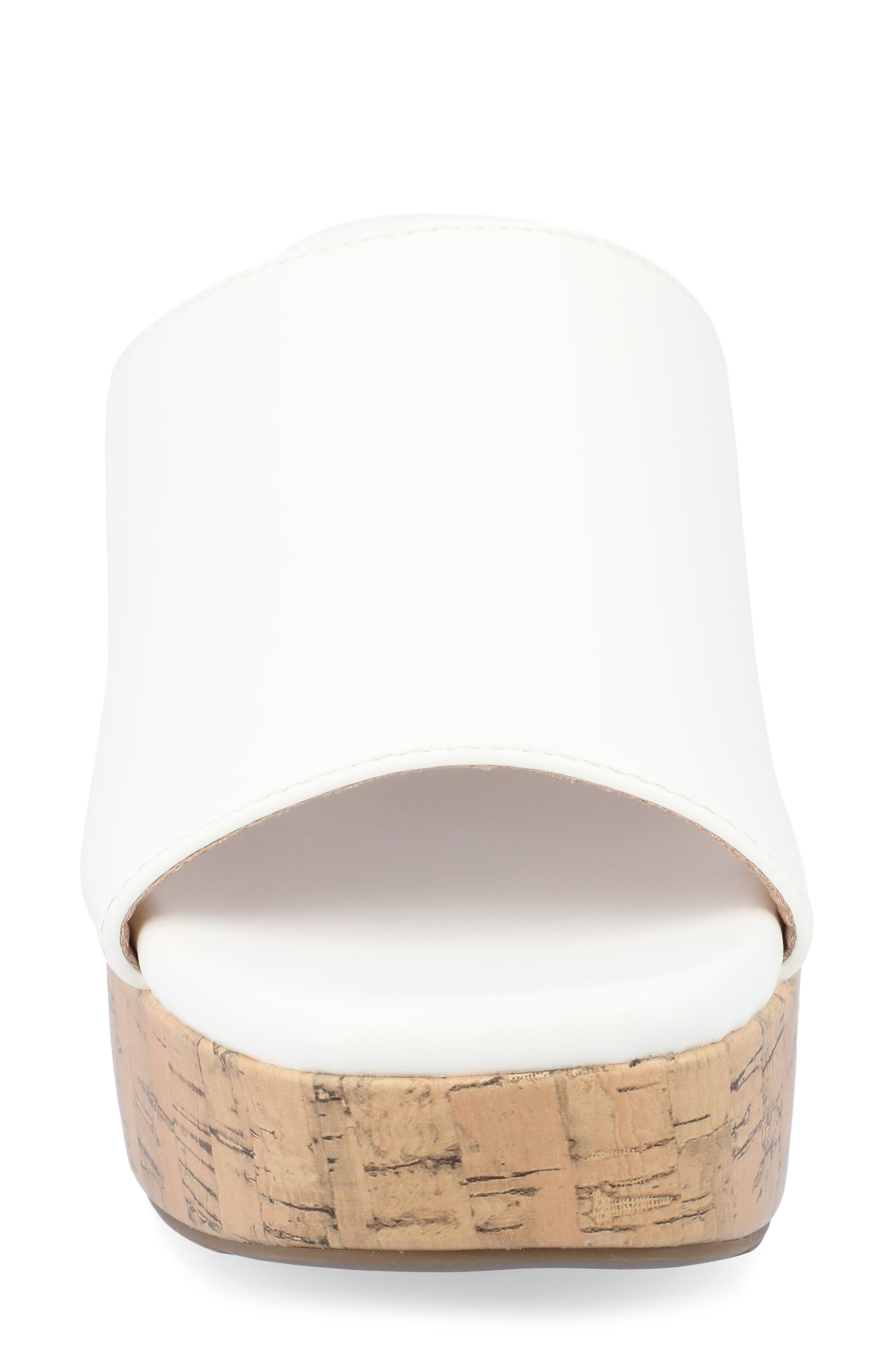 Journee Collection Astter Platform Sandal, Alternate, color, White