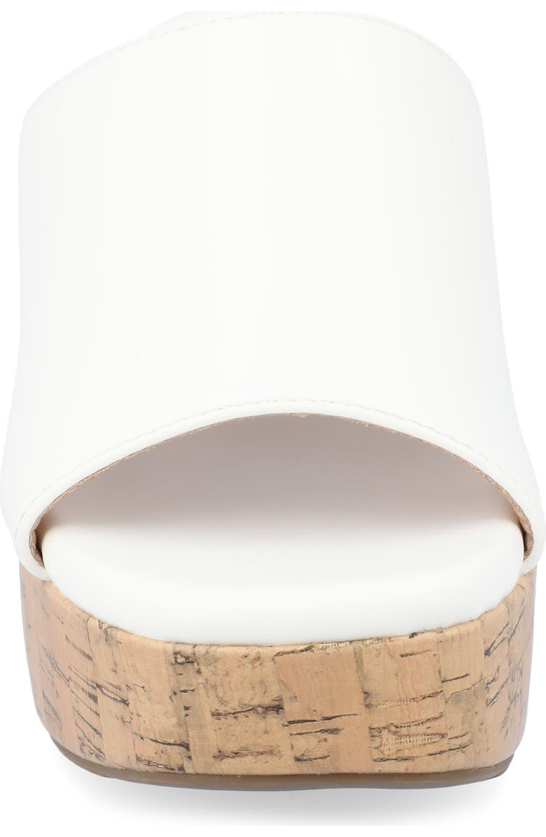 Journee Collection Astter Platform Sandal, Alternate, color, White