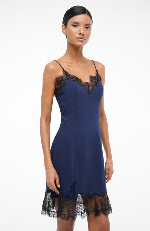 Staud Nadia Lace Minidress In Blue
