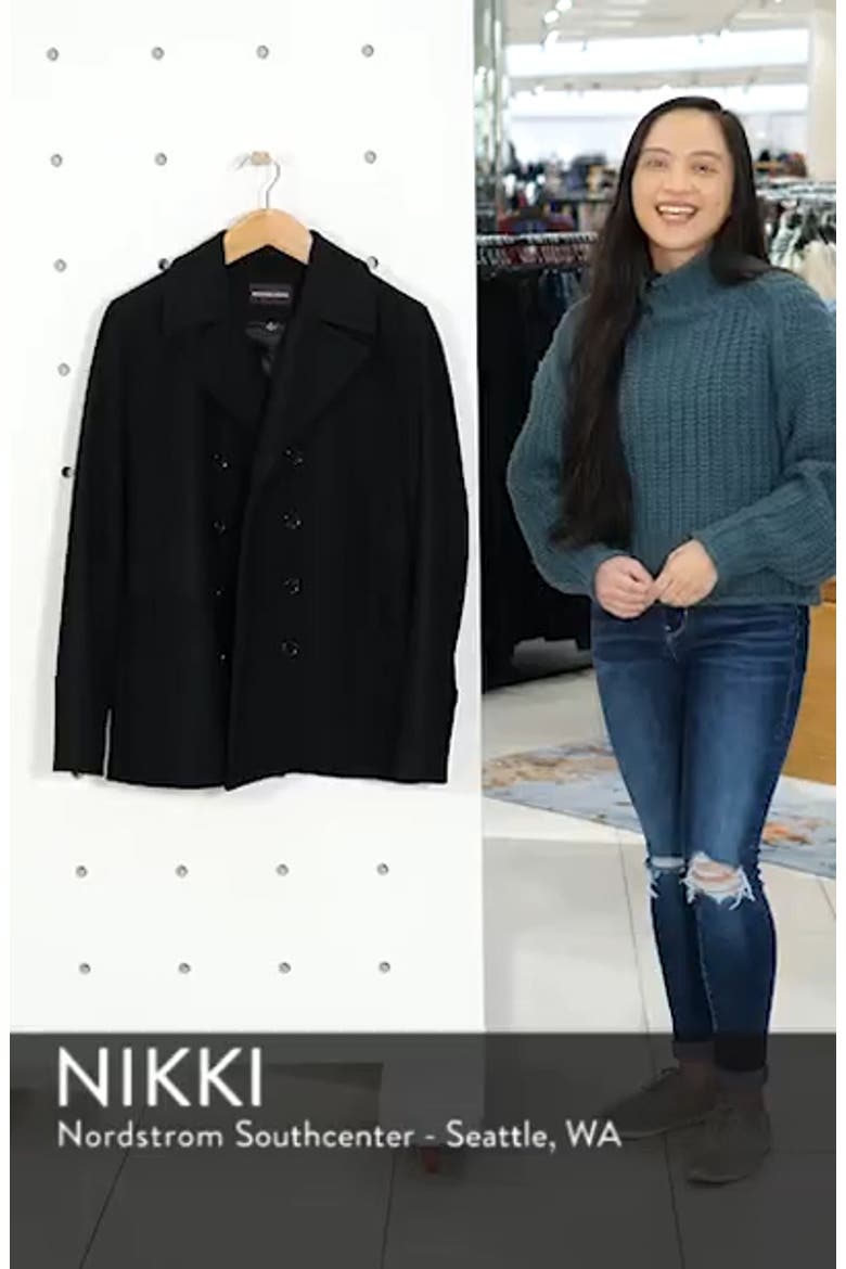 Wool Blend Double Breasted Peacoat video