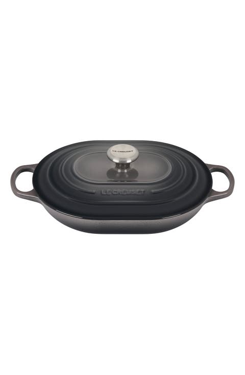 3.75-Quart Oval Enameled Cast Iron Casserole