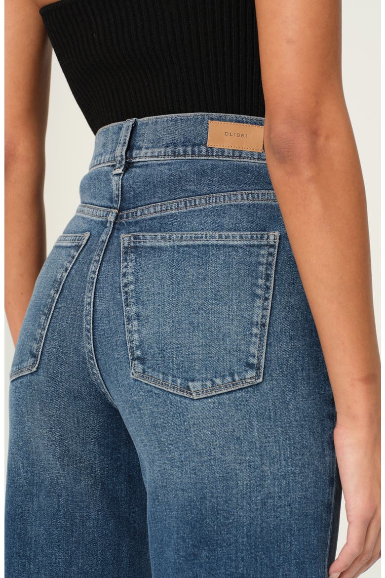 Hepburn High Waist Ankle Wide Leg Jeans, Alternate, color, SEAGATE