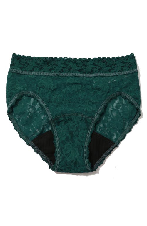 Hanky Panky X Saalt Signature Lace® Leakproof French Briefs In Green