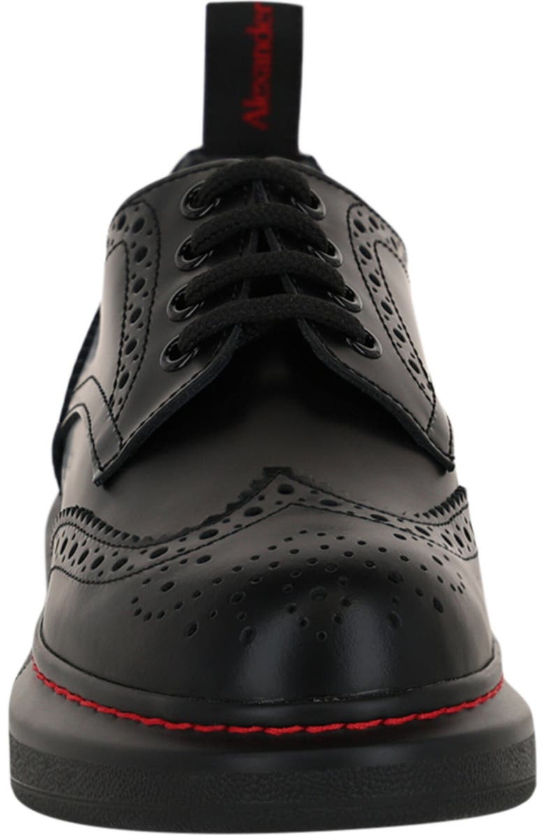 McQueen Liquid Brogue Derby, Alternate, color, Black