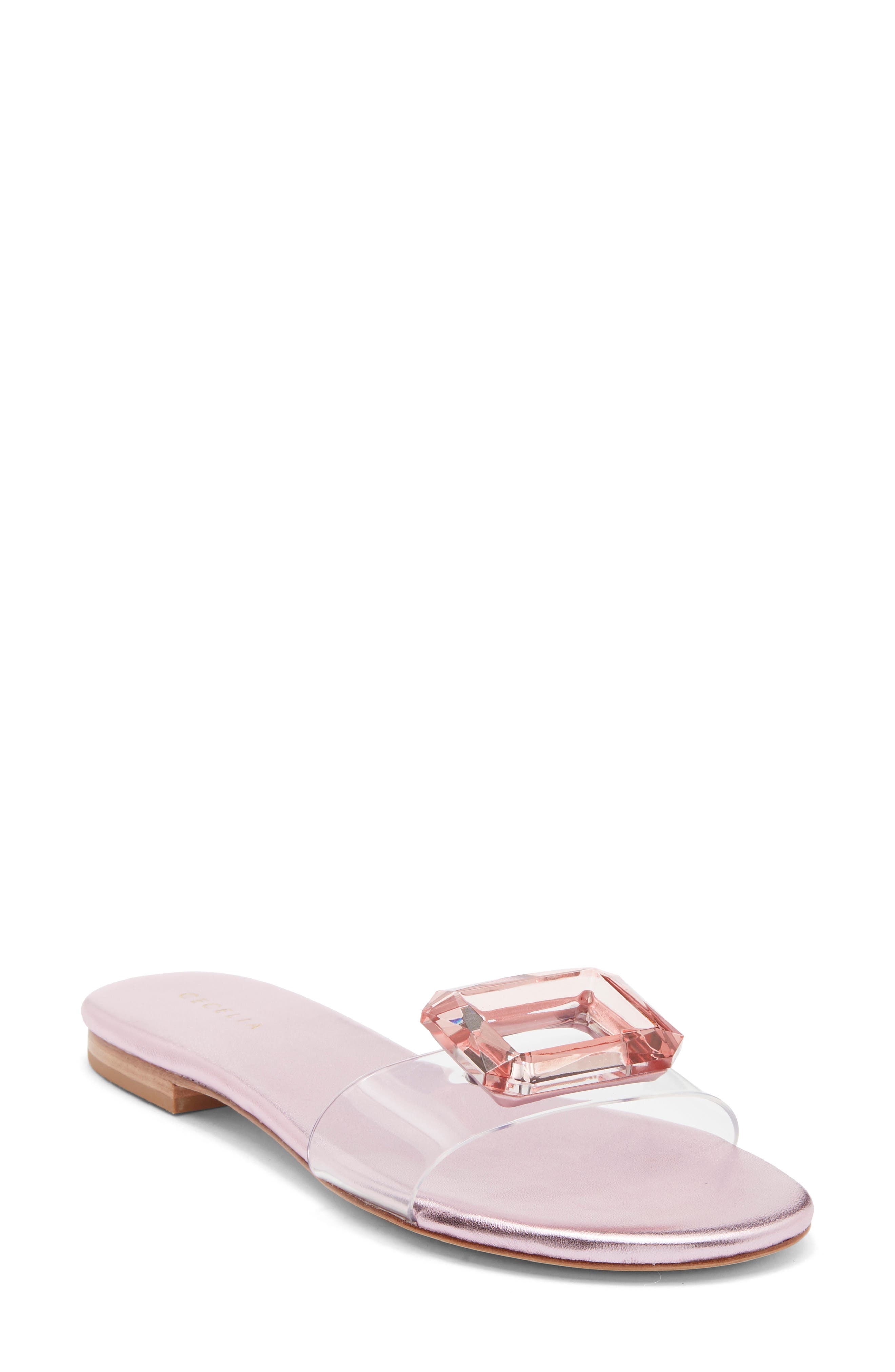 Cecelia New York Phillis Transparent Slide Sandal In Multi
