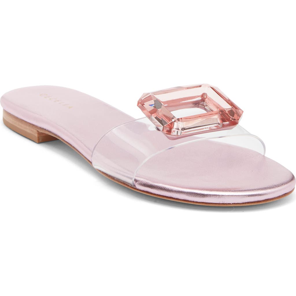 Cecelia New York Phillis Transparent Slide Sandal In Multi