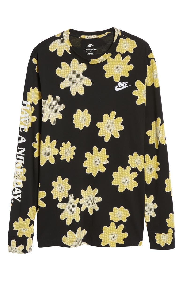 Nike Sportswear Long Sleeve Floral Graphic Tee, Alternate, color, 
