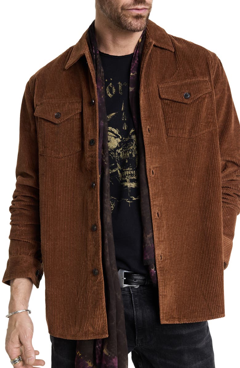 John Varvatos Bauer Corduroy Overshirt, Alternate, color, 