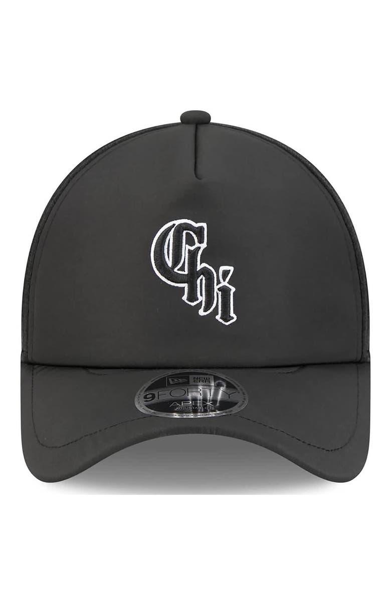 New Era Men's New Era Black Chicago White Sox 2026 Batting Practice Alternate Apex 9FORTY Adjustable Hat, Alternate, color, Black