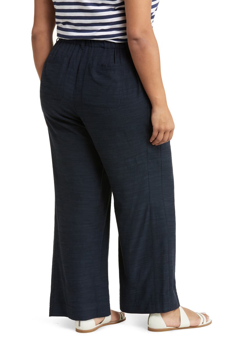 Wit & Wisdom Sky Rise Paperbag Waist Pants, Alternate, color, Navy - Dar