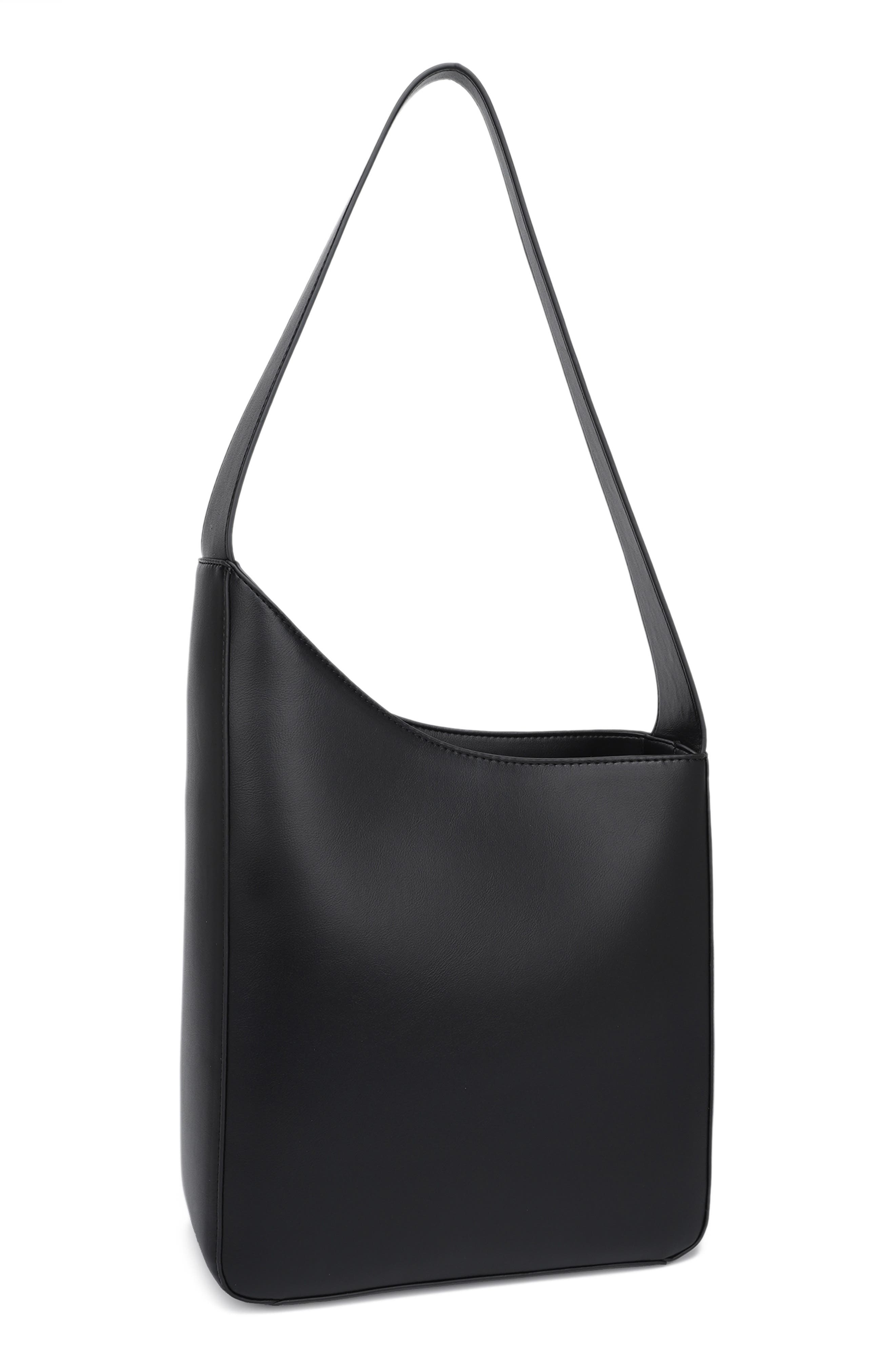 AOTA Melie Asymmetrical Tote Bag, Alternate, color, Black