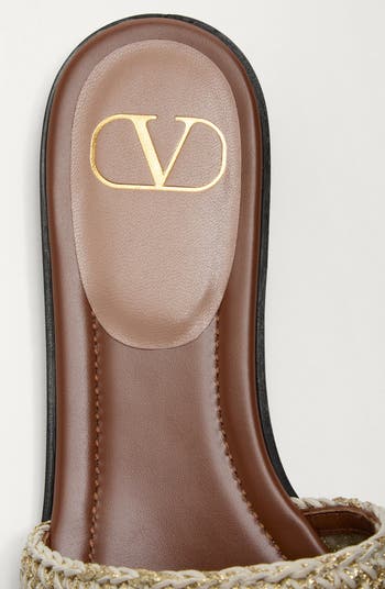 Valentino Garavani VLOGO Crochet Slide Sandal (Women