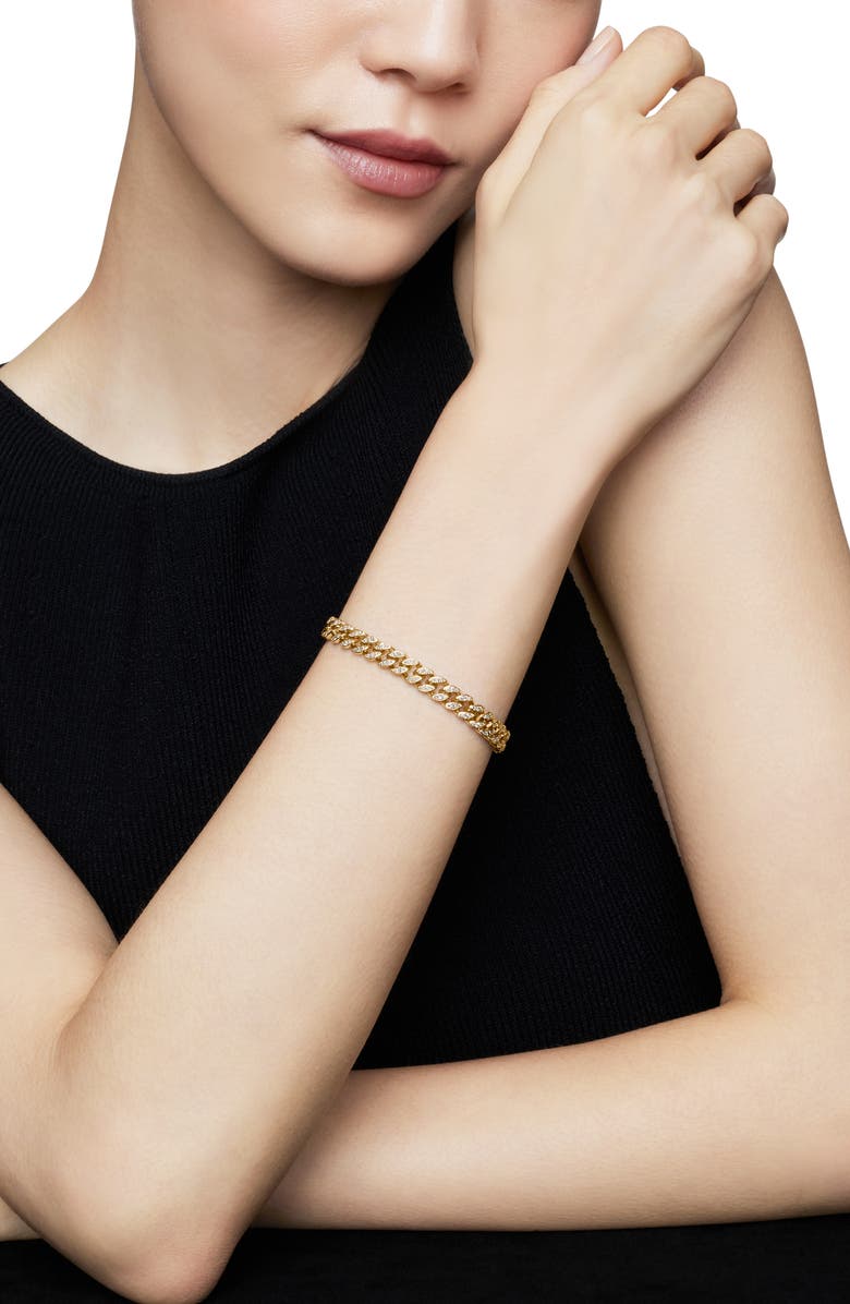 David Yurman Pavé Diamond Curb Chain Bracelet, Alternate, color, Gold/ Diamond