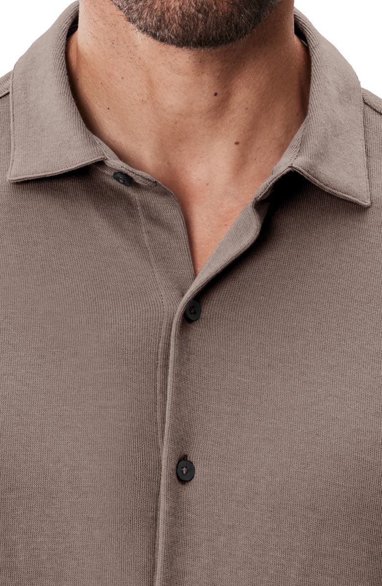 Robert Barakett Milo Knit Button-Up Shirt, Alternate, color, Pottery