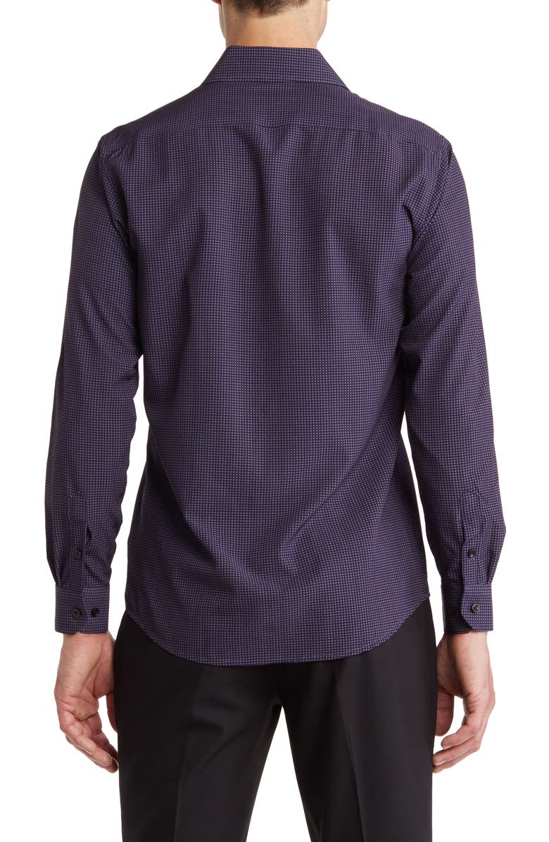 TOM BAINE Regular Fit Performance Stretch Long Sleeve Button Front Shirt, Alternate, color, Blue