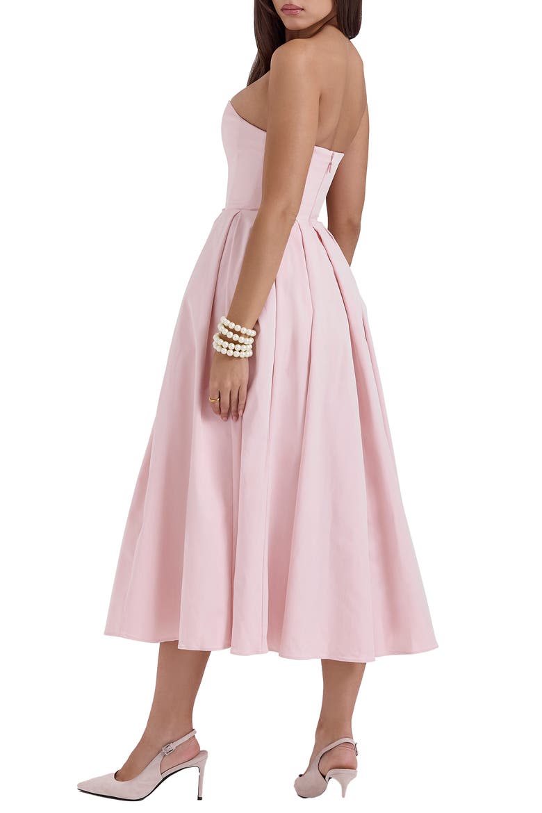 Audrey Strapless Fit & Flare Dress, Alternate, color, ENGLISH ROSE