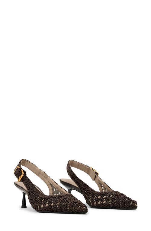AllSaints Violet Slingback Kitten Heel Pump in Brown at Nordstrom, Size 6