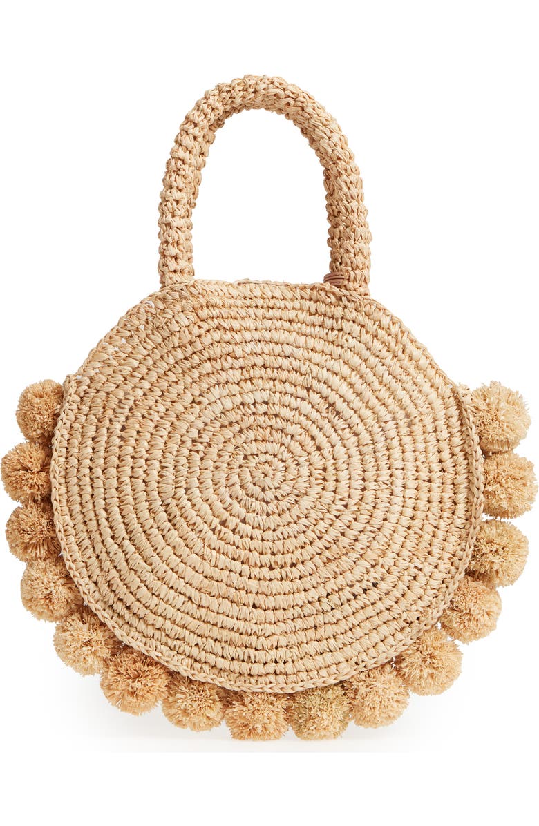 Loeffler Randall Straw Circle Tote, Alternate, color,