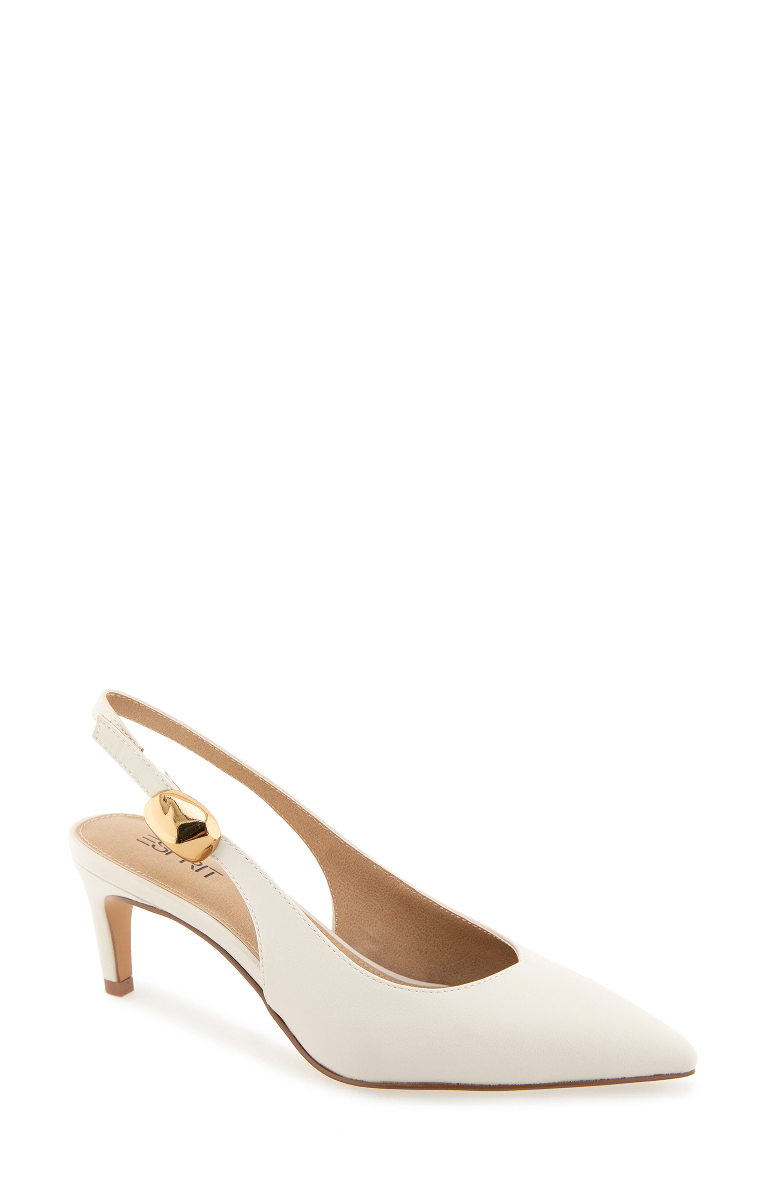 Lainey Faux Leather Slingback Pump