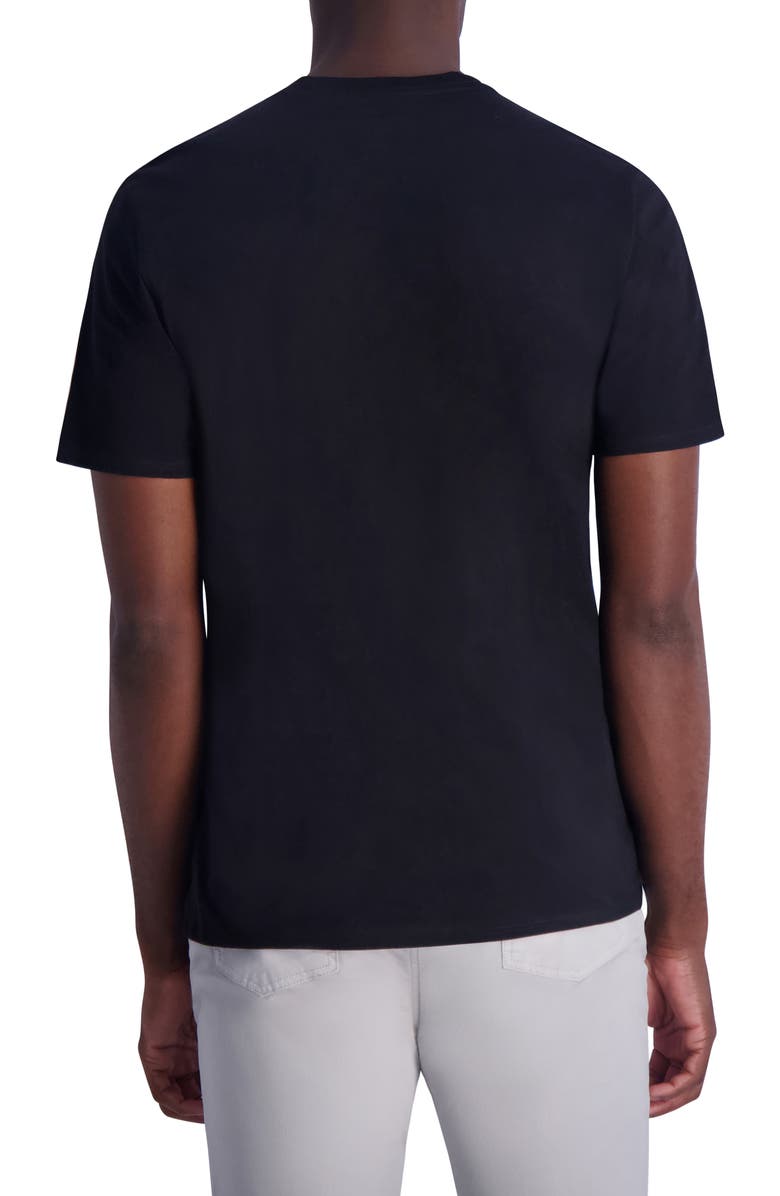KARL LAGERFELD PARIS Rubberized Logo Cotton Graphic T-Shirt, Alternate, color,