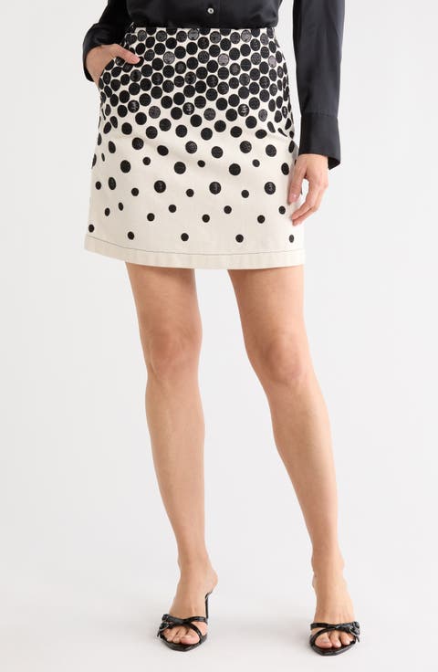 Polka Dot Miniskirt