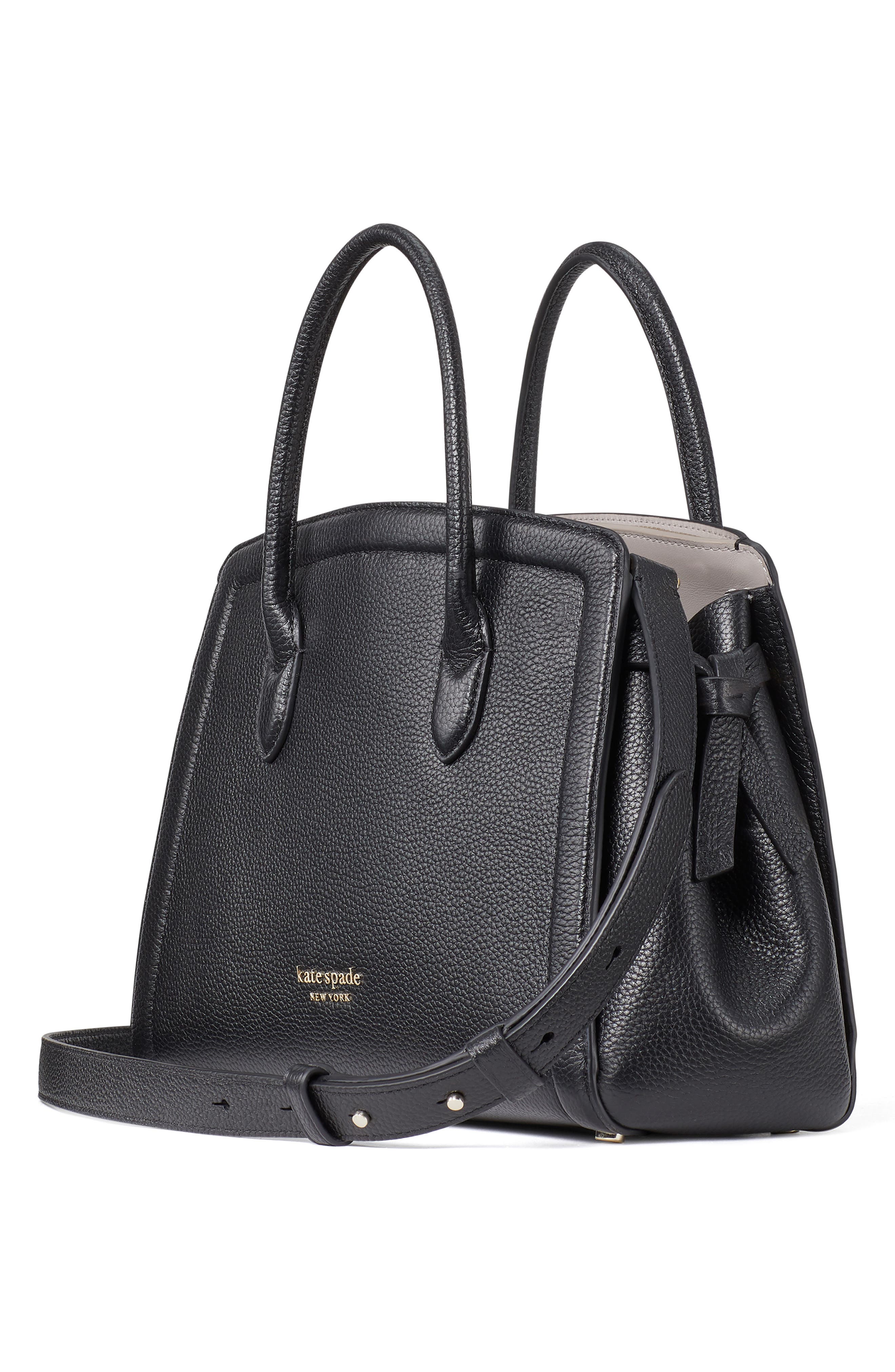 Kate Spade New York knott medium leather satchel, Alternate, color, 