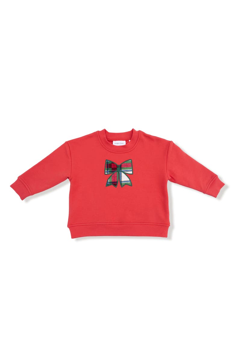 Angel Dear Kids' Holiday Plaid Long Sleeve T-Shirt, Main, color, Red