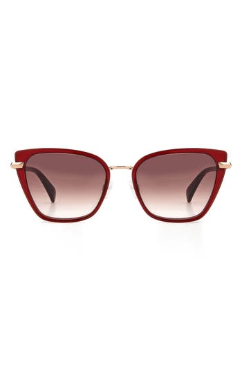 Rag & Bone 56mm Gradient Cat Eye Sunglasses In Brown