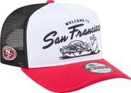 New Era Men's New Era White/Scarlet San Francisco 49ers Foodie 9FIFTY A-Frame Trucker Snapback Hat