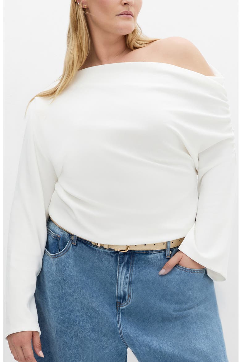 Imani One-Shoulder Long Sleeve Top, Main, color, IVORY