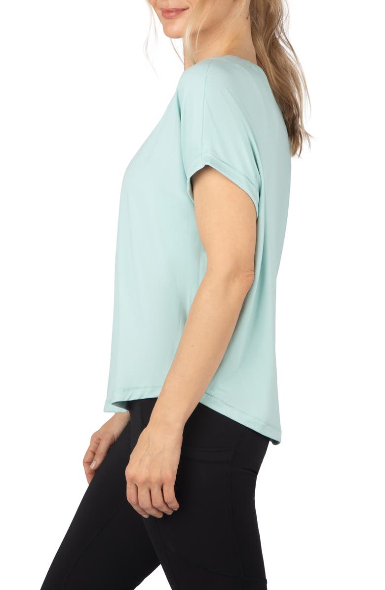 90 DEGREE BY REFLEX Beverly Supersoft 2-Pack Roll Cuff T-Shirt, Alternate, color, Canal Blue/ Pristine