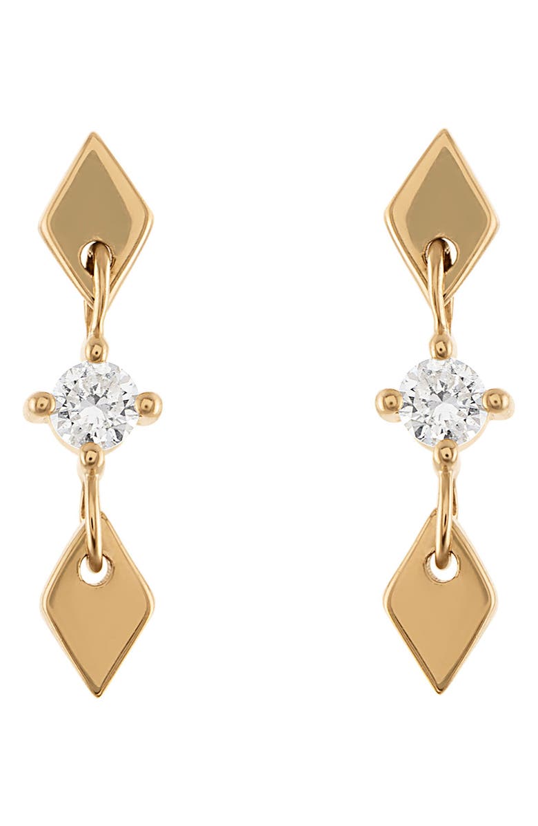 EDEN PRESLEY Diamond Shine Drop Earrings, Main, color, Gold/ Diamond
