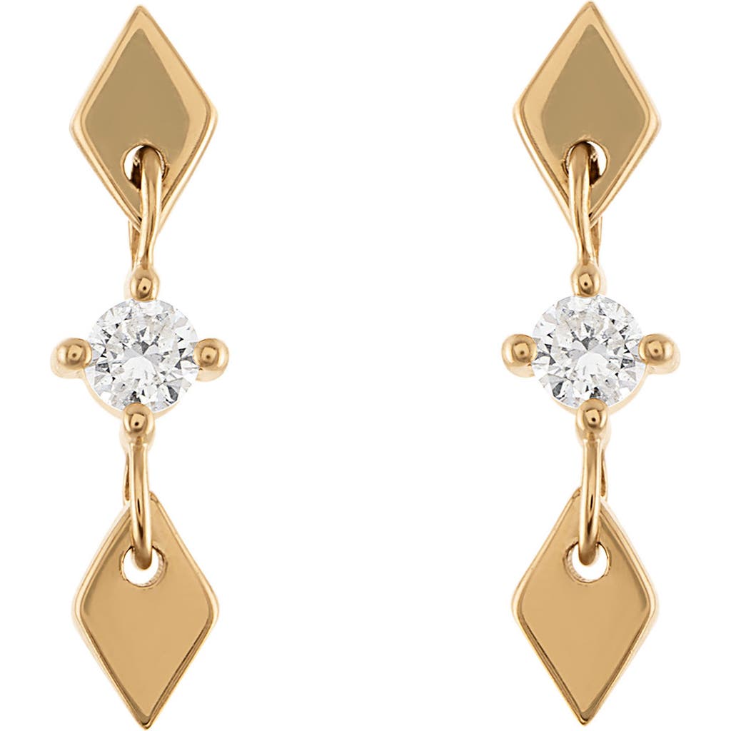 Eden Presley Diamond Shine Drop Earrings In Gold
