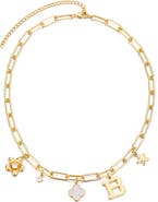 Adornia Initial Charm Pendant Necklace