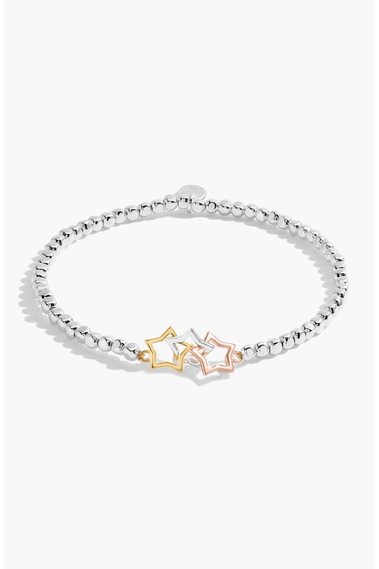 Forever Yours 'Magical Birthday Wish' Trio Bracelet In Silver, Gold-Tone And Rose Gold-Tone Plating, Alternate, color, Metallic Silver