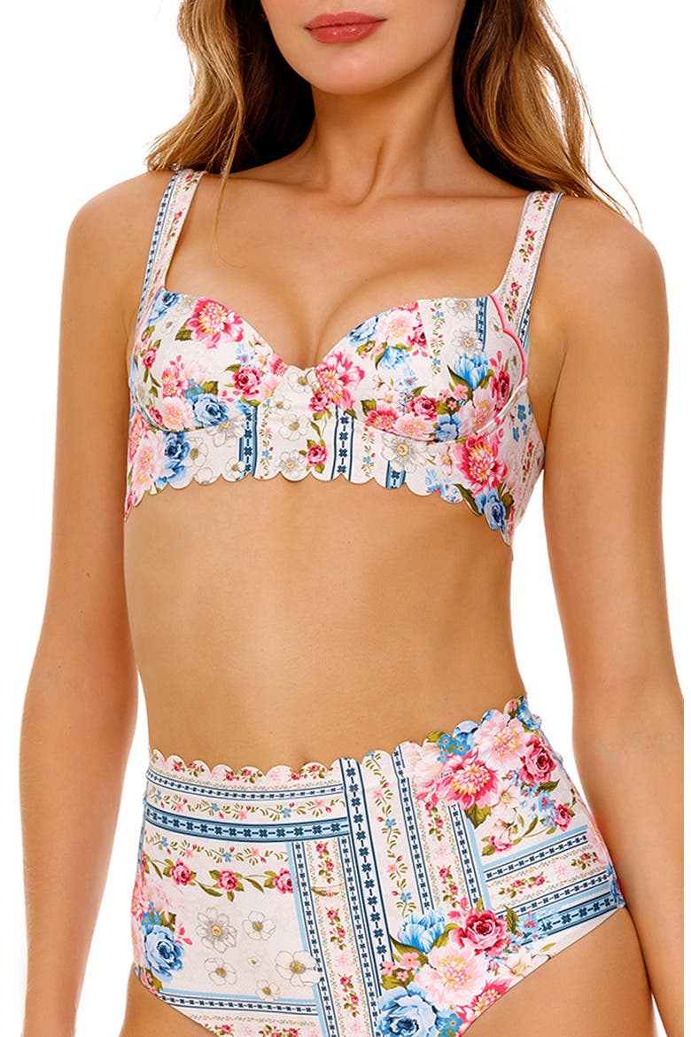 Balena Meraki Underwire Bikini Top, Main, color, PINK MULTICOLOR