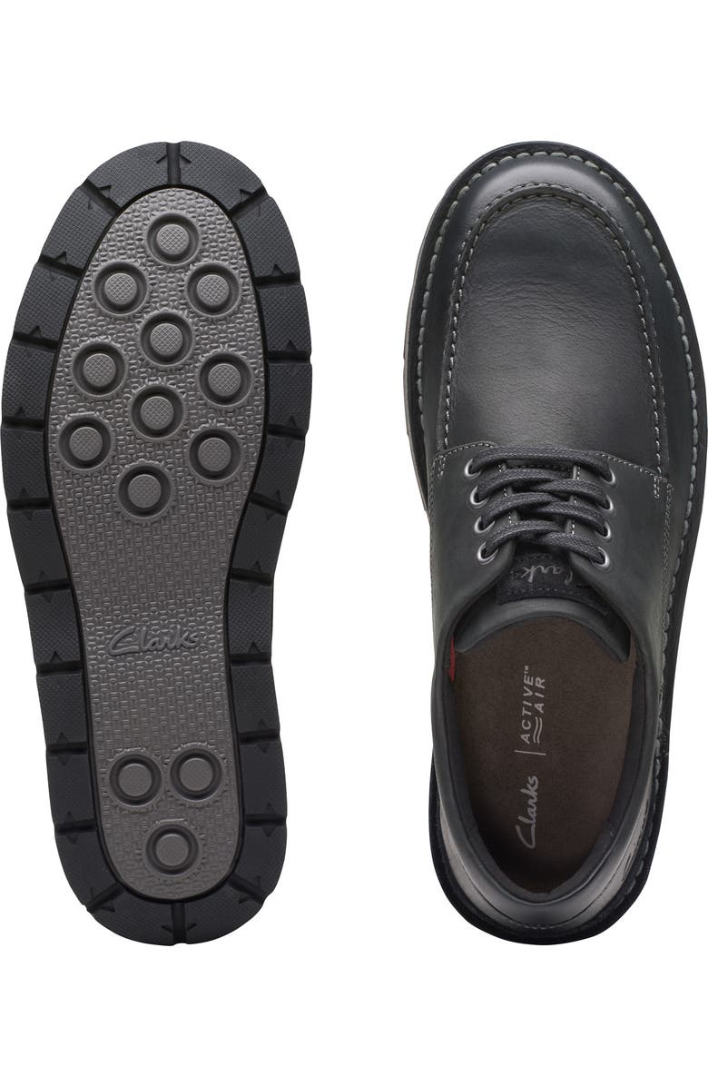 Clarks<sup>®</sup> Gravelle Low Moc Toe Derby, Alternate, color, Black Leather
