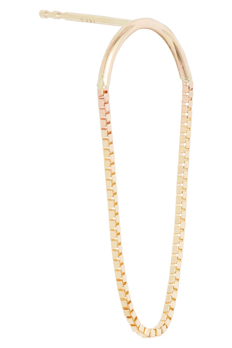 14K Gold Arch Earrings, Alternate, color, YELLOW GOLD