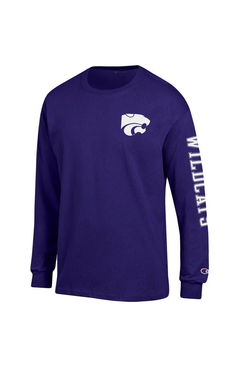 Champion Men's Champion Purple Kansas State Wildcats Team Stack Long Sleeve T-Shirt, Alternate, color, Purple