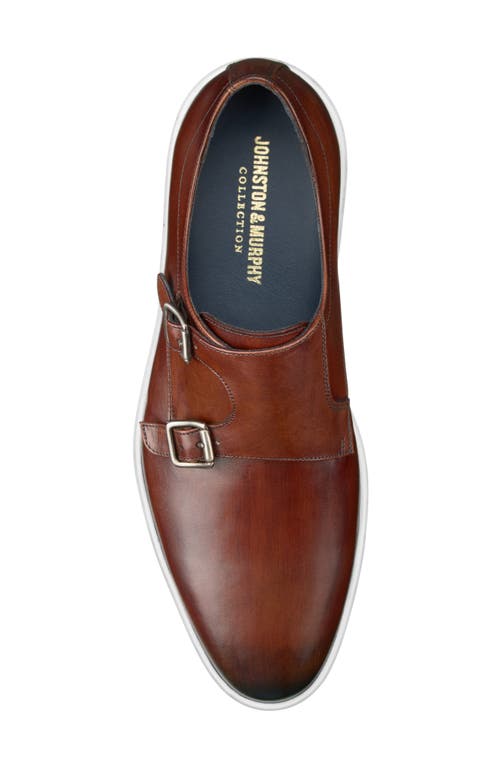 Johnston & Murphy Collection Bolivar Monk Strap Shoe In Brown Italian Calfskin