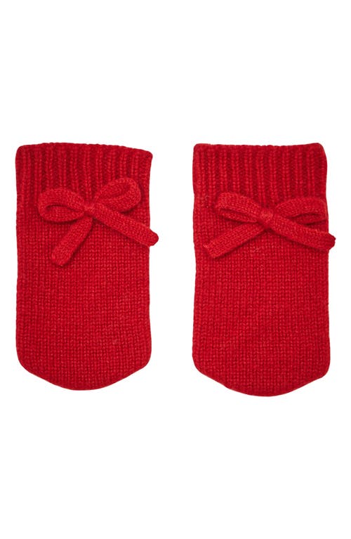 Reiss Rivelin Bow Cashmere Mittens & Crew Socks Set In Brown