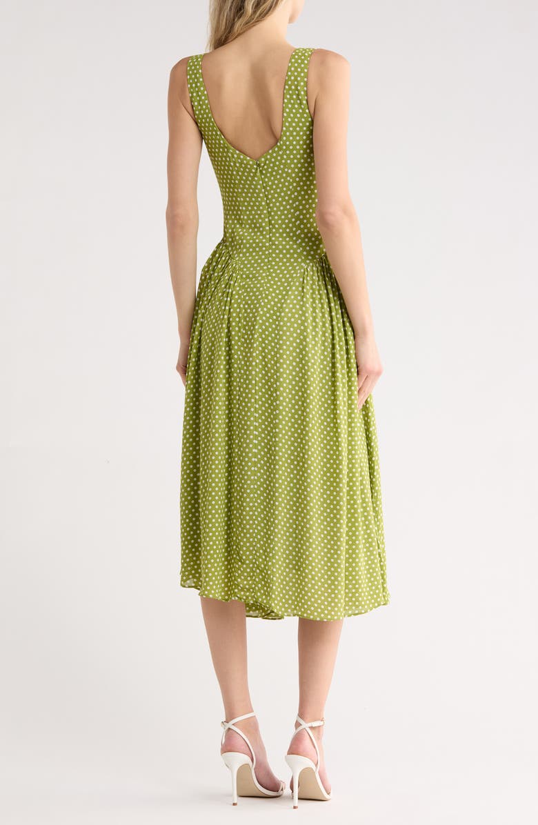 EDIT by JASON WU Polka Dot Sleeveless Maxi Dress, Alternate, color, Moss Polka-Dot