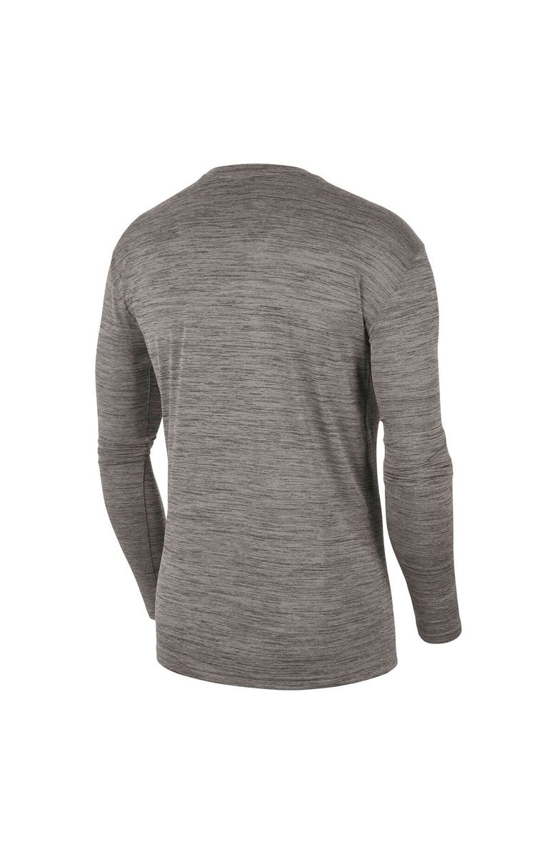 Nike Men's Nike Heather Gray Duke Blue Devils Team Velocity Performance Long Sleeve T-Shirt, Alternate, color,