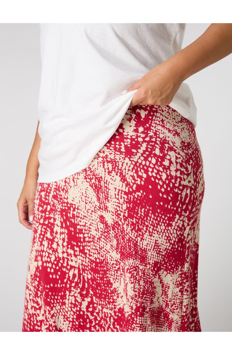 Snake Print Midaxi Skirt