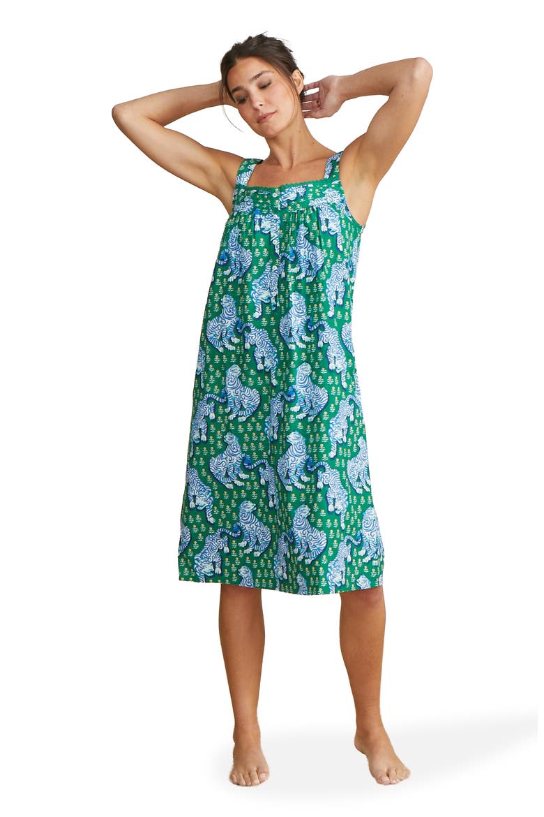 Back to Bed Nightgown, Main, color, Green Juice