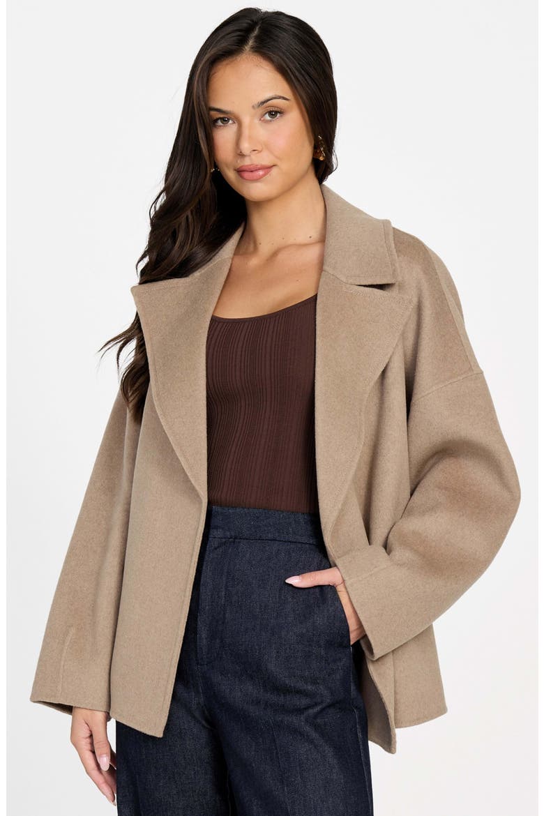 Ellla Wool Blend Wrap Coat, Alternate, color, BEIGE