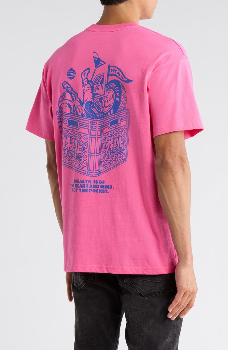 Billionaire Boys Club Debris Graphic T-Shirt, Alternate, color, Carmine Rose