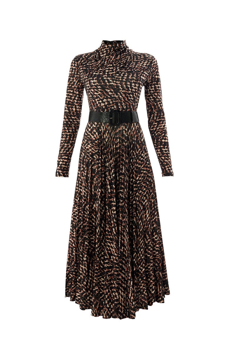 Aspyn K. Midi Dress, Alternate, color, Black Patterned