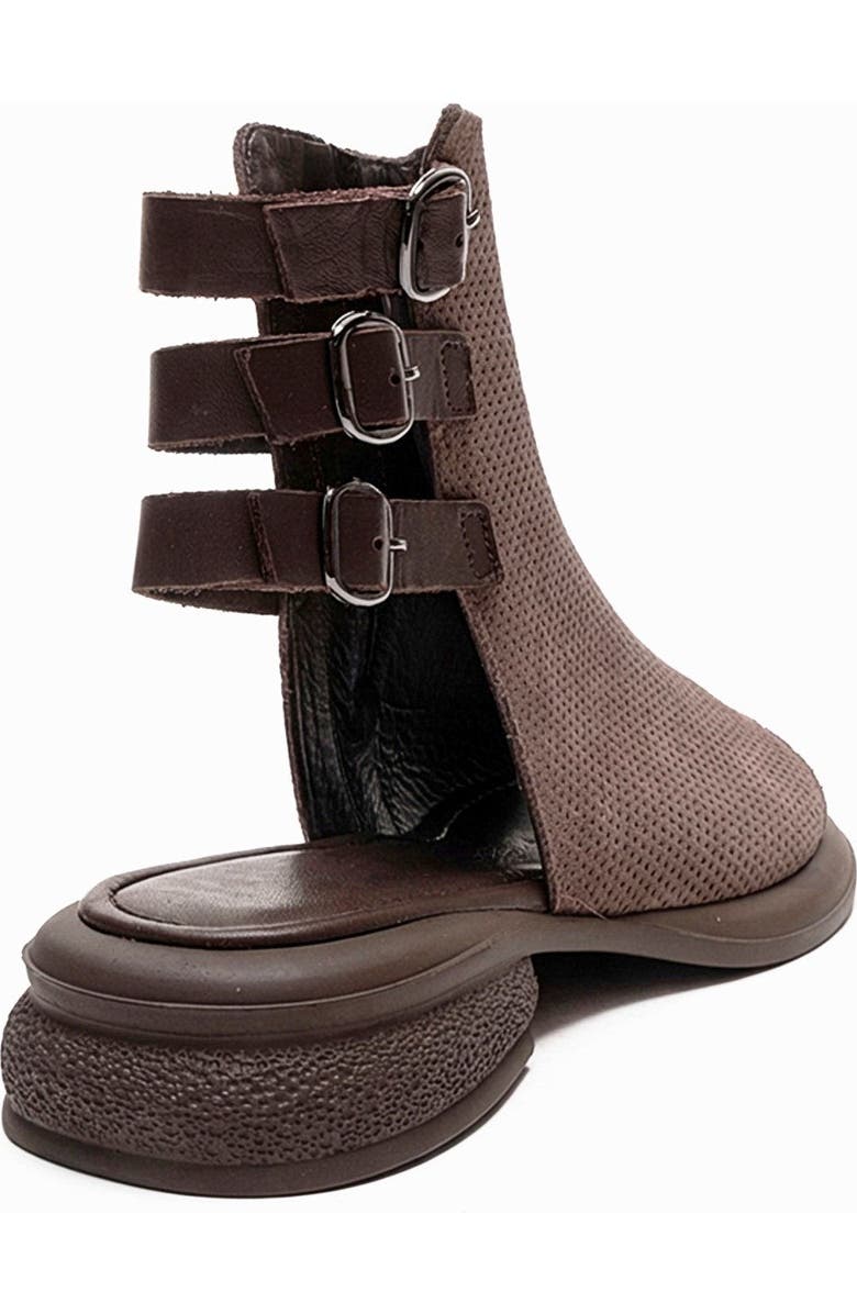 Forever & Always Shoes Carina Leather Side Zip Sandal, Alternate, color, Mink Suede